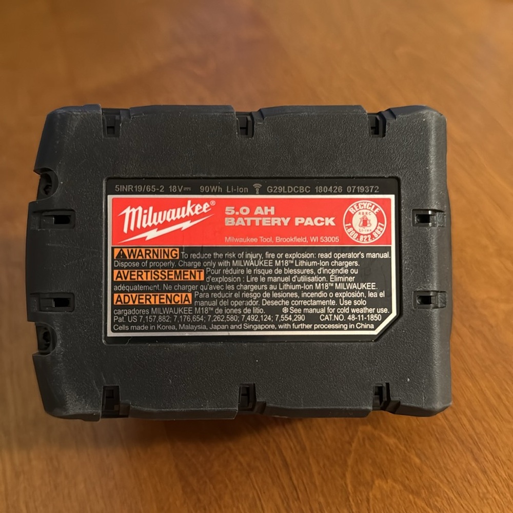 Milwaukee M18 Battery - Picture 3 of 3